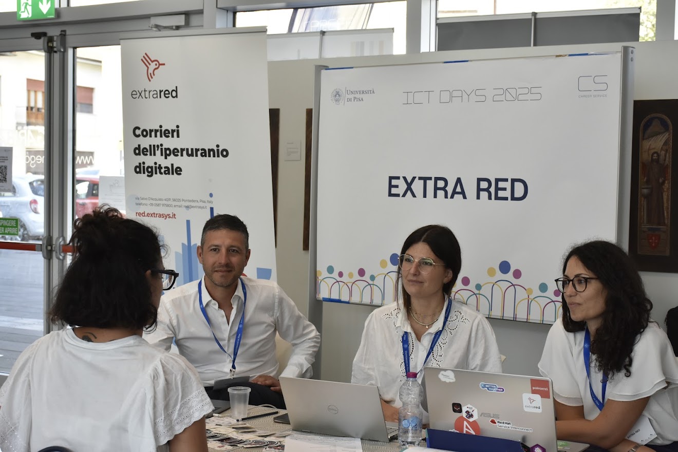Extra Red ha partecipato agli ICT Days 2024 a Pisa: incontro tra aziende ICT e studenti per condividere progetti, opportunità e visioni sul futuro digitale.